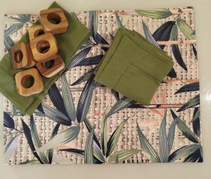 Kit de jogo americano completo, 6 lugares para mesa posta